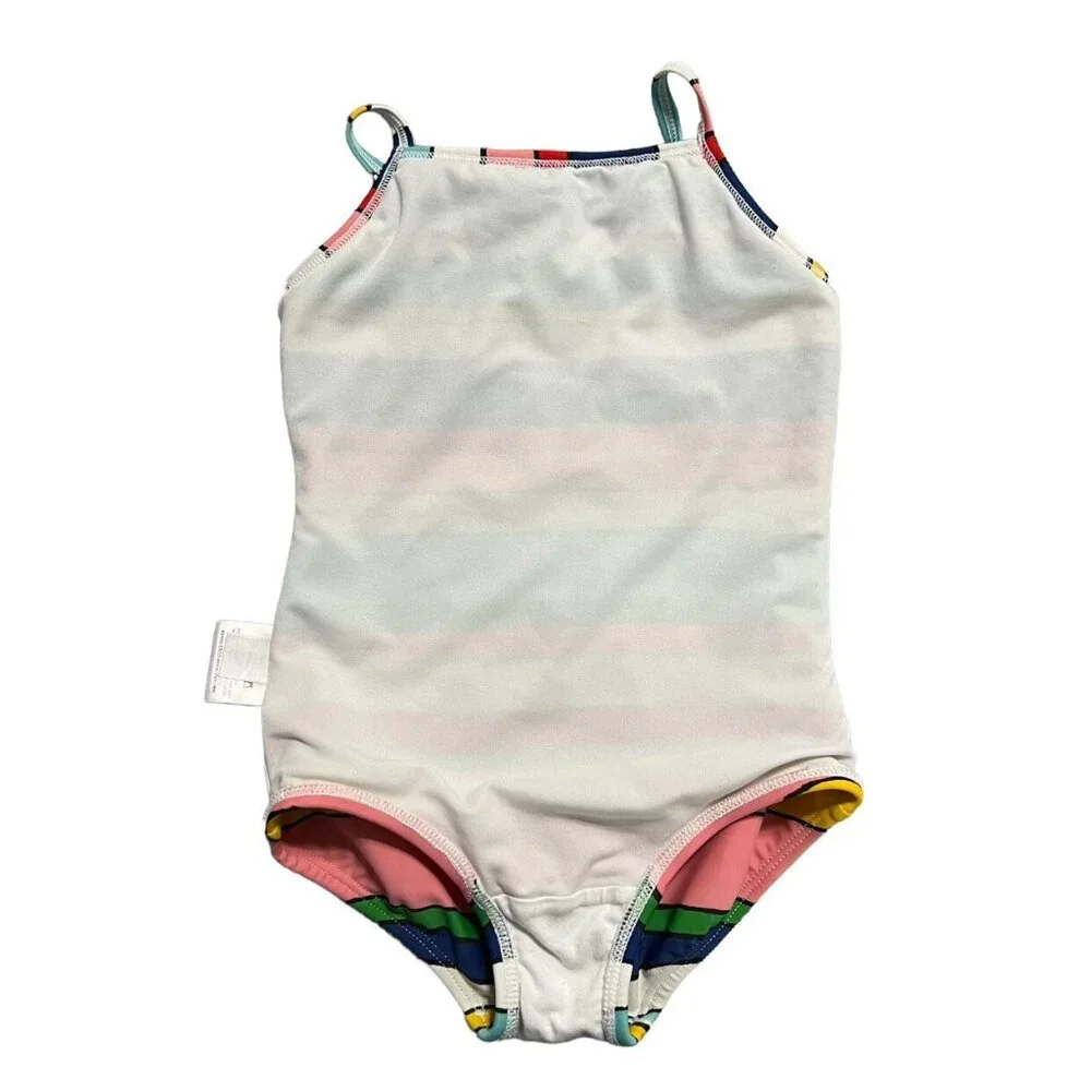 Hanna Andersson Sz 90 (3) Colorful Striped Swim Bathing Suit